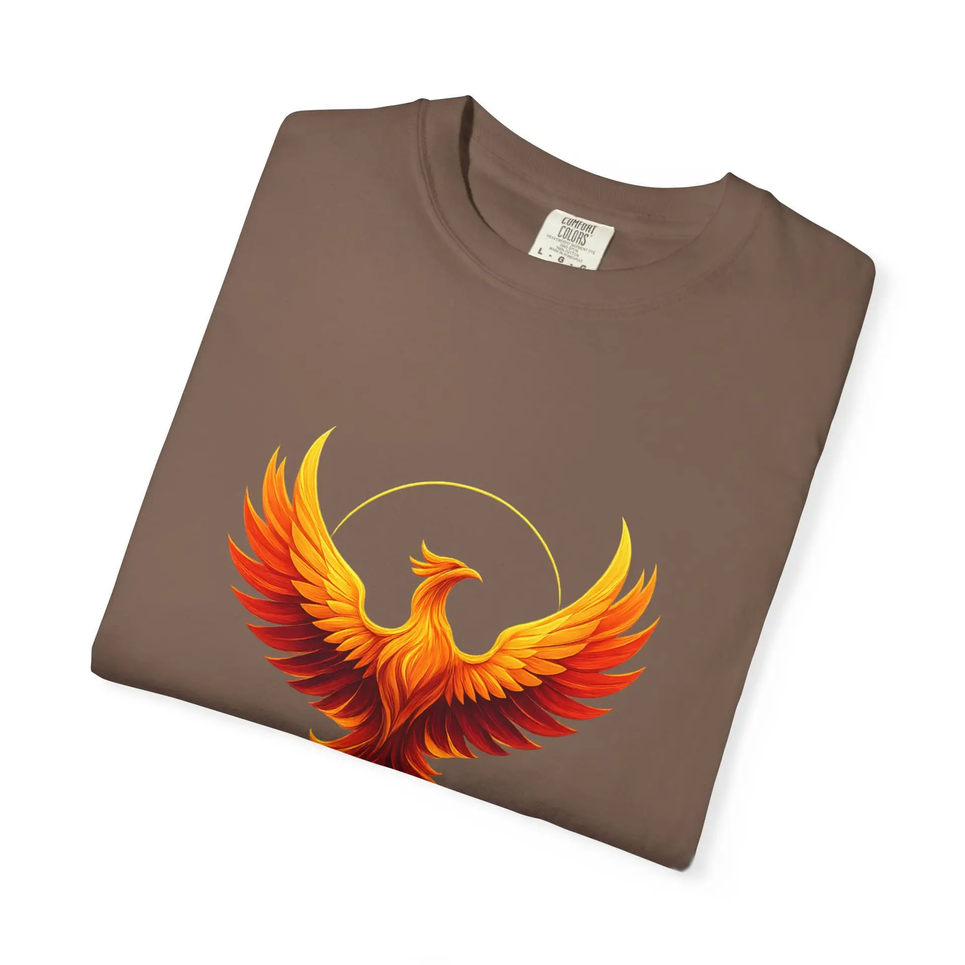 Phoenix illustration Soul Sistar Heather T-shirt | Flaming Bird Tee - Image 23