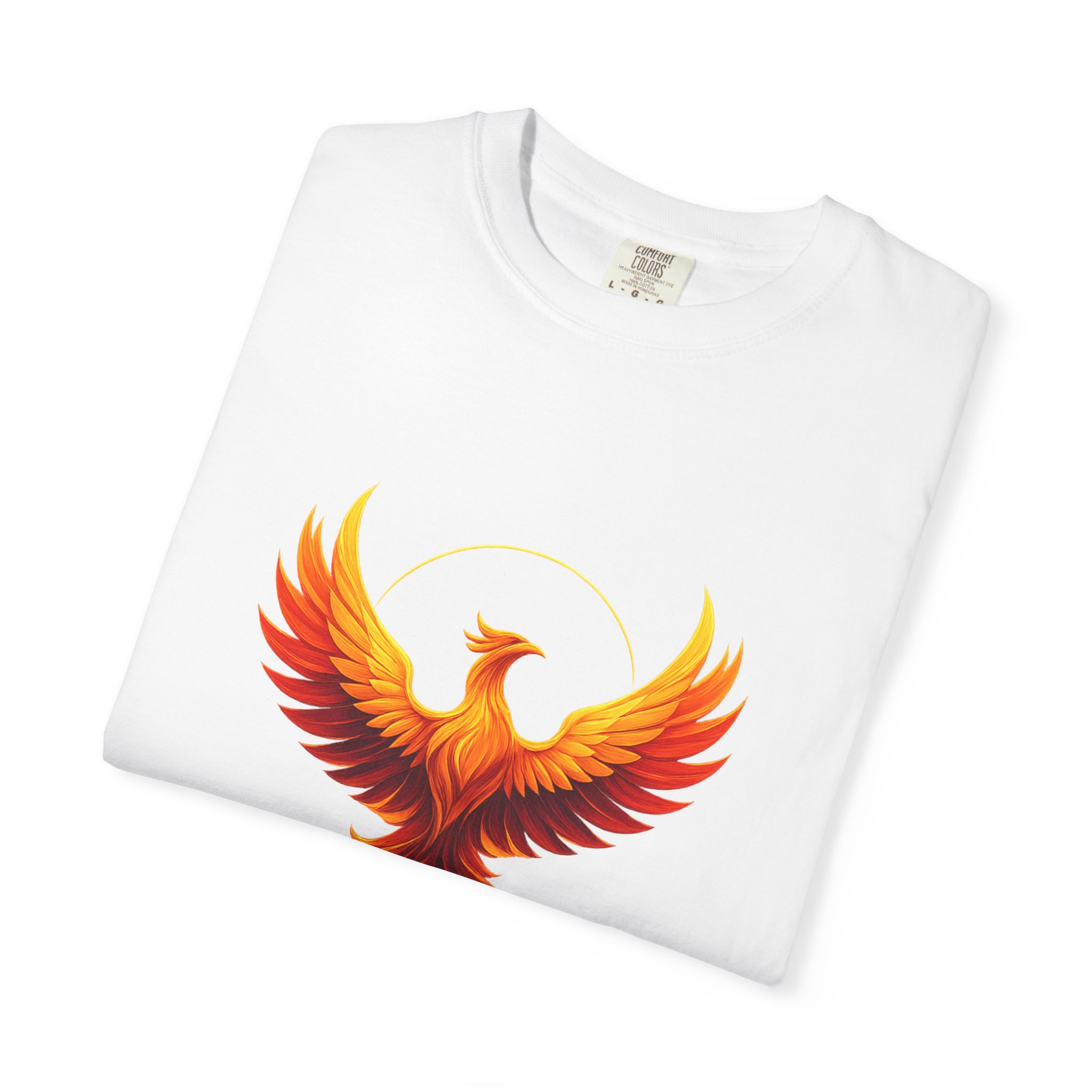 Phoenix illustration Soul Sistar Heather T-shirt | Flaming Bird Tee - Image 7