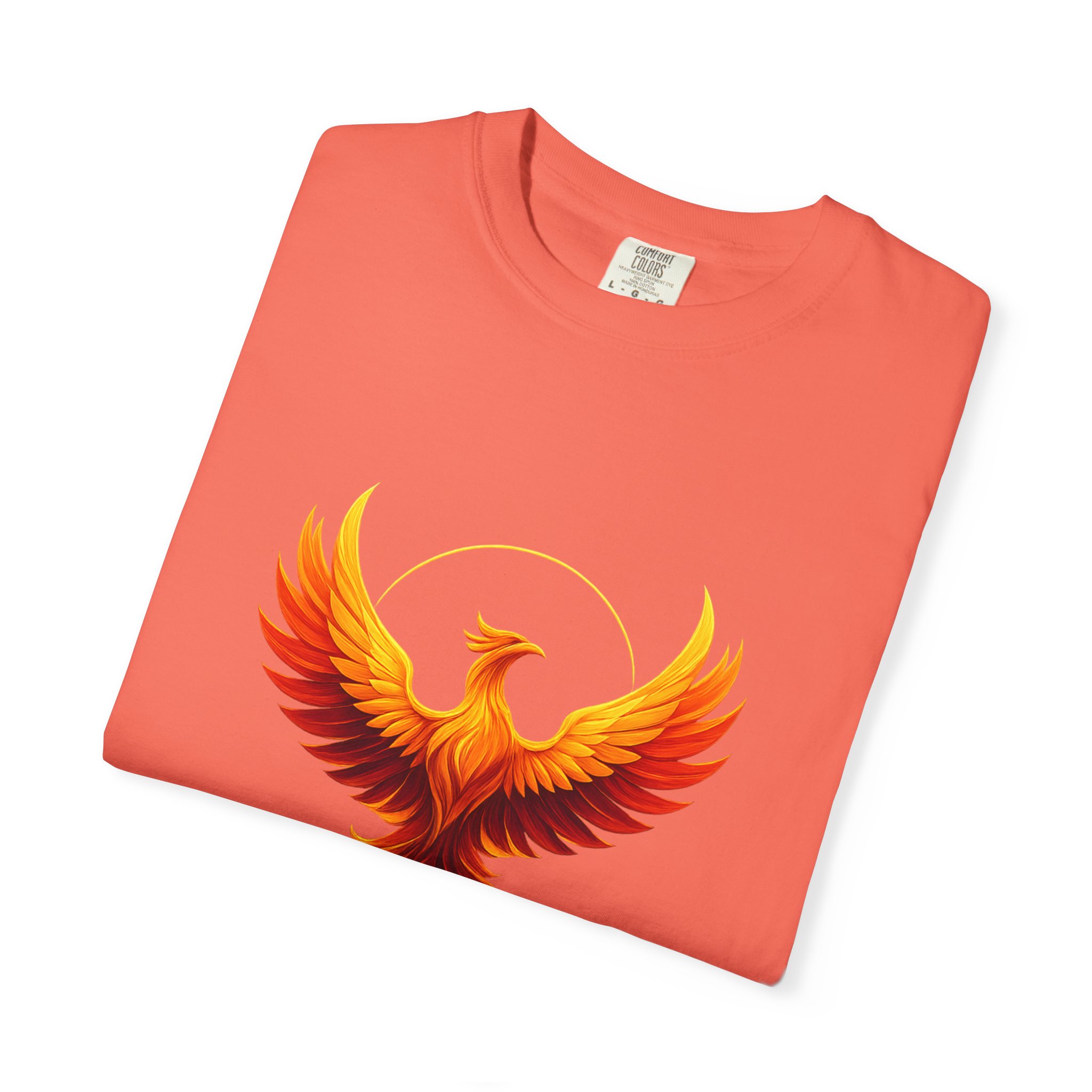 Phoenix illustration Soul Sistar Heather T-shirt | Flaming Bird Tee - Image 11