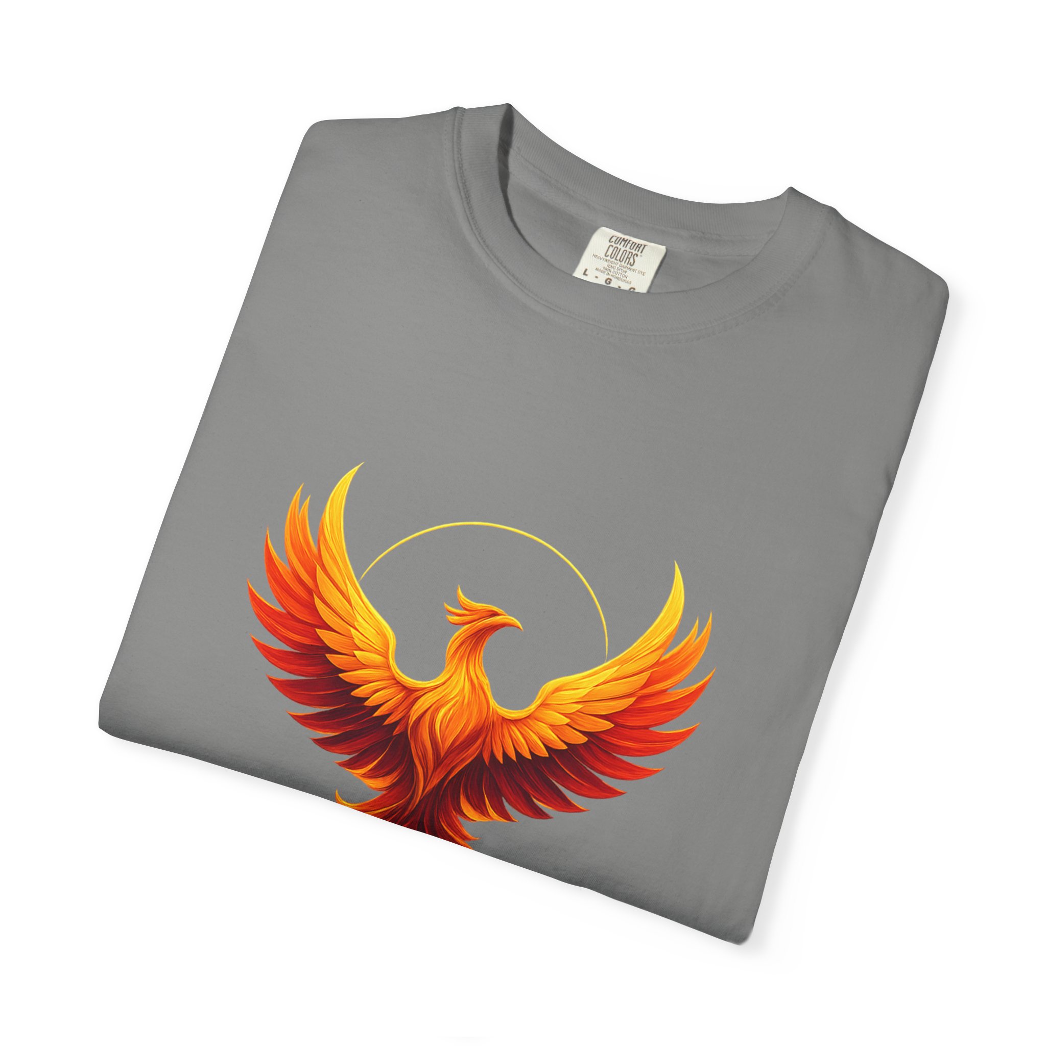 Phoenix illustration Soul Sistar Heather T-shirt | Flaming Bird Tee - Image 27