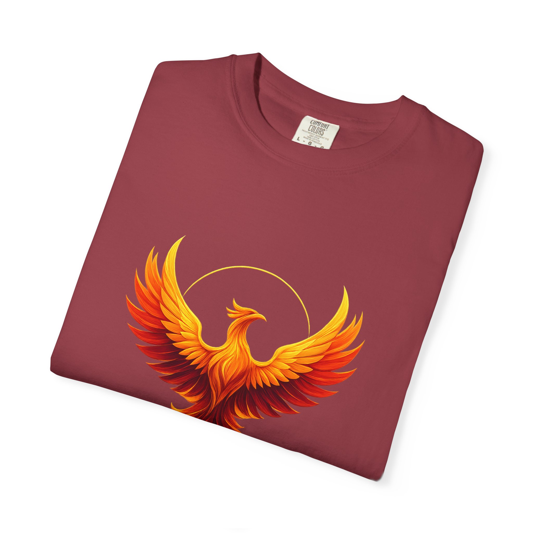 Phoenix illustration Soul Sistar Heather T-shirt | Flaming Bird Tee - Image 31