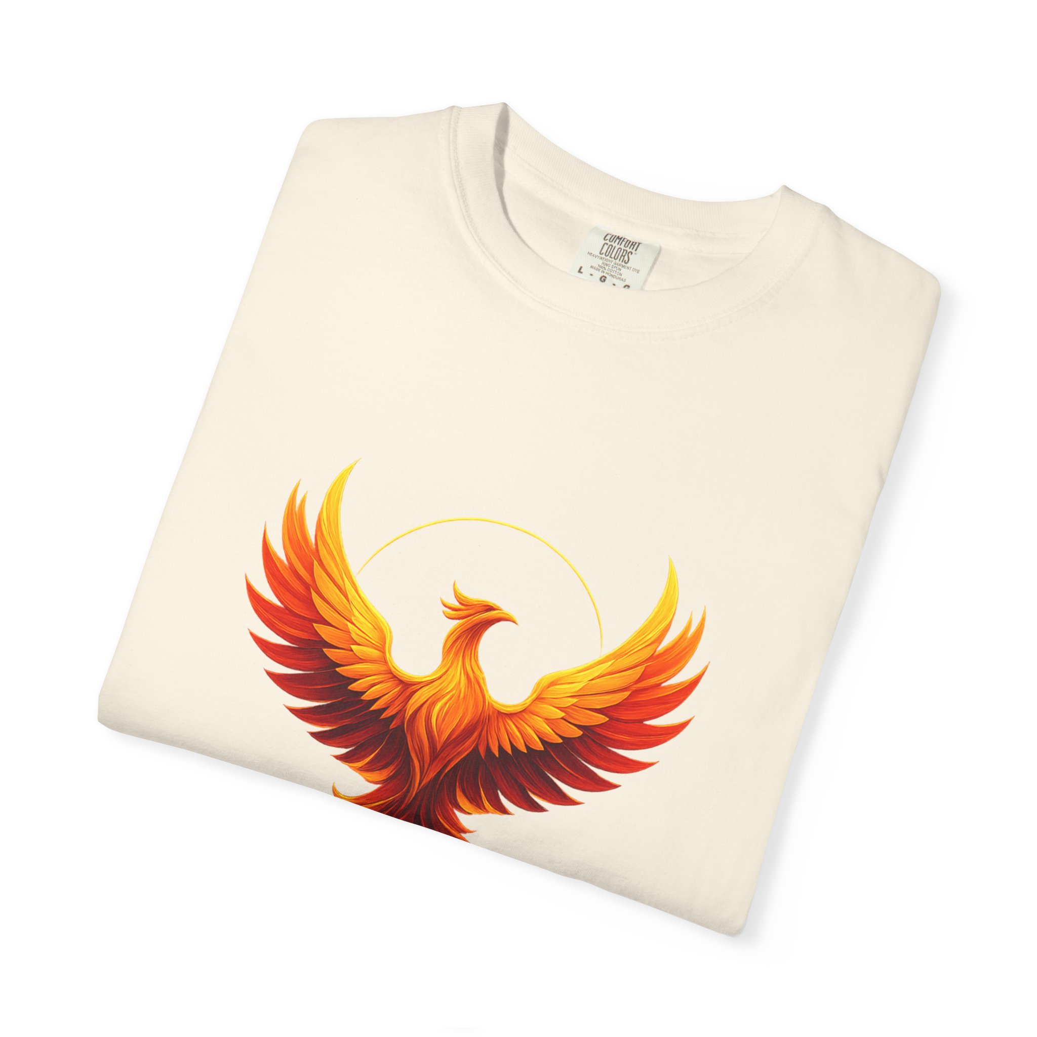 Phoenix illustration Soul Sistar Heather T-shirt | Flaming Bird Tee - Image 15