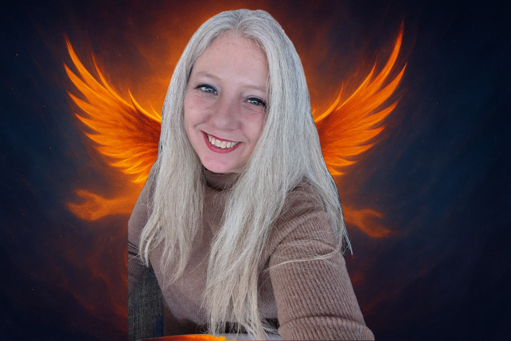 Heather and logo background